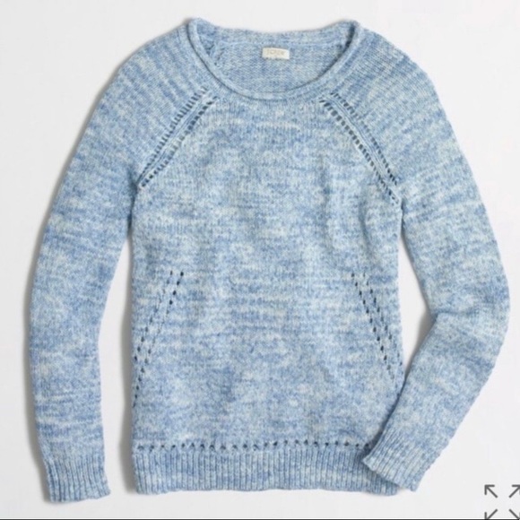 J. Crew Factory Sweaters - J. Crew Heather Blue Knit Beach Sweater Size extra small